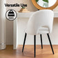 1 Set of 2 Artiss Dining Chair Boucle Sherpa