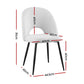 1 Set of 4 Artiss Dining Chair Boucle Sherpa