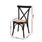 Artiss 4x Dining Chairs Rattan Wooden Kitchen Accent Chair Cafe Lounge Rubber Wood