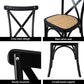 Artiss 4x Dining Chairs Rattan Wooden Kitchen Accent Chair Cafe Lounge Rubber Wood
