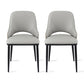 Artiss 2x Dining Chairs Hollow PU Leather Kitchen Lounge Cafe Accent Chair Grey