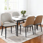 Artiss 4x Dining Chairs Hollow PU Leather Kitchen Lounge Cafe Accent Chair Grey