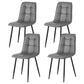 Artiss 4x Dining Chairs Retro PU Leather Kitchen Lounge Cafe Accent Chair Grey