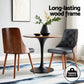1 Set of 2 Artiss Dining Chairs Black PU
