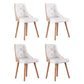 1 Set of 4 Artiss Dining Chairs White PU