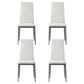 Artiss Dining Chairs Set of 4 Leather Channel Tufted White