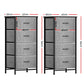 Artiss Set of 2 Chest of 4 Drawers Storage Dresser Tallboy Grey