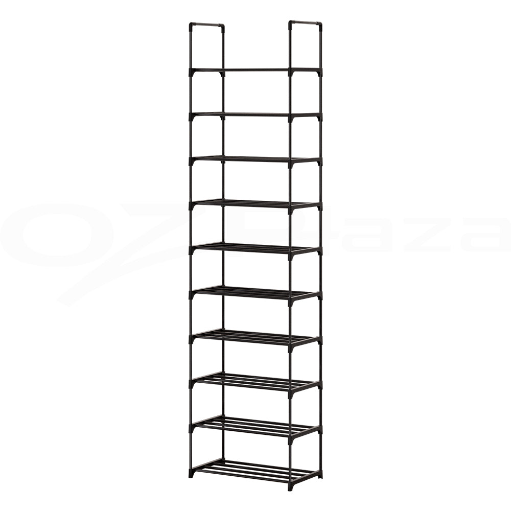 Artiss DIY Stackable Shoe Rack 10-Tier Dunn – Black