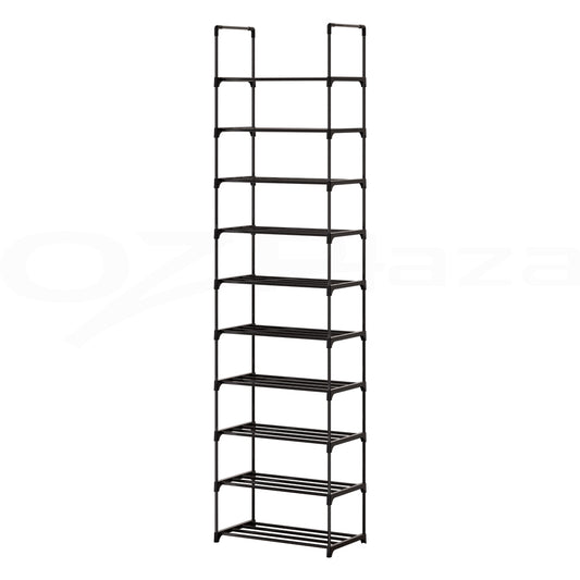 Artiss DIY Stackable Shoe Rack 10-Tier Dunn – Black