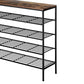 Artiss Shoe Rack 5-tier 25 Pairs Walnut Bob
