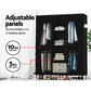 Artiss Portable Fabric Clothes Wardrobe with Shelf – Large Black