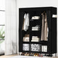 Artiss Portable Fabric Clothes Wardrobe with Shelf – Large Black