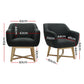 Artiss Armchair Tub Chair Charcoal Aston