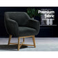 Artiss Armchair Tub Chair Charcoal Aston