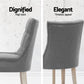 Artiss Dining Chairs Set of 4 Linen French Provincial Grey