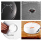 Food dehydrator parts showing air outlet, fine mesh tray, easy-to-clean surface, and ventilation