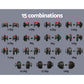 Everfit 24kg Dumbbells Adjustable Dumbbell Weight Plates Home Gym 2pcs