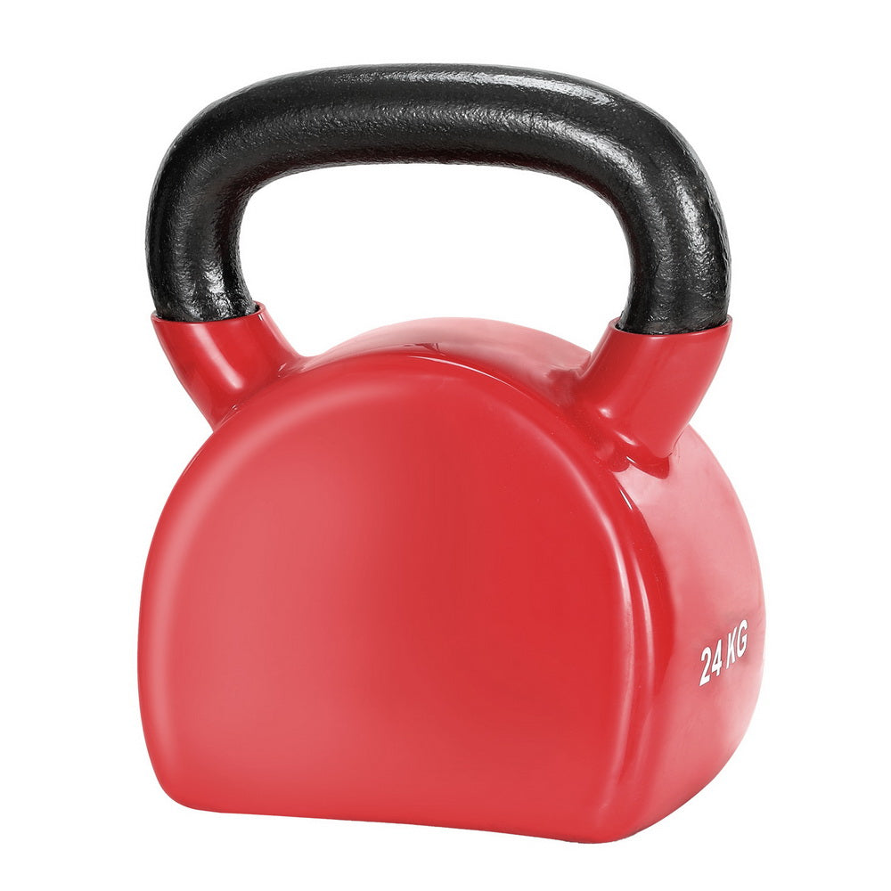 Everfit 24kg Kettlebell Weightlifting Bench Dumbbells Kettle Bell Gym Home