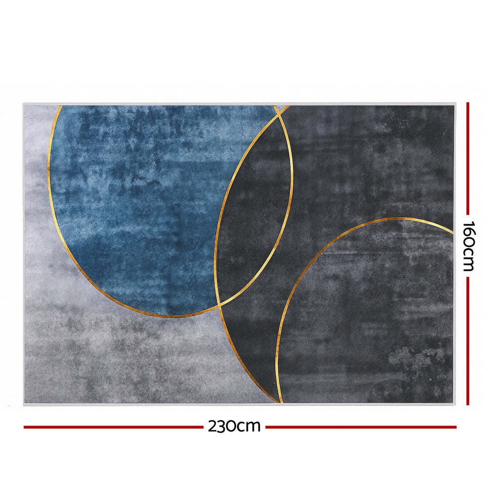 Artiss Washable Floor Rug 160X230cm Large Geometric Area Rug Modern Floor Carpet