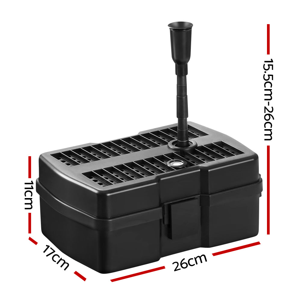 Gardeon Solar Pond Pump with Filter Box 500L/H – 4.6FT Garden Fountain