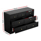 Artiss 7 Chest of Drawers Dresser Table Black