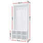 Artiss Shoe Rack Cabinet Hall Tree Coat Rack 180CM White