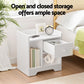 Artiss Bedside Table Drawer Nightstand Side End Table Storage Open Shelf White