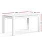 Artiss Dining Table Rectangular 4 Seater 120CM White Natu