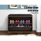 Artiss Shoe Rack Cabinet Bench15 Pairs Walnut Kyla