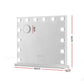 Embellir Makeup Mirror 60x52cm Hollywood Vanity with LED Light Tabletop White