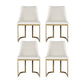 Artiss Dining Chairs Set of 4 Linen Fabric Frame Beige