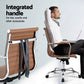 Artiss Office Chair Conference Chairs PU Leather Mid Back Brown