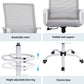 Artiss Office Chair Drafting Chairs Stool Computer Desk Studios Mesh White