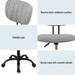 Artiss Armless Office Chair with Wheels, Ergonomic 360° Swivel Home Office Desk Chair, Height Adjustable Computer Task Chair with Fabric Back and Seat for Small Space, Grey