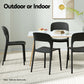 Gardeon 4PC Outdoor Dining Chairs Stackable PP Patio Chair Garden Furniture Black