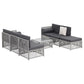 Gardeon 6 Seater Outdoor Sofa Set 7PCS Table Chair Set Garden Rattan Patio Furniture