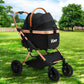 i.Pet Pet Dog Stroller Pram Large Cat Carrier Travel Pushchair Foldable 4 Wheels