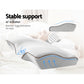 Giselle Bedding Memory Foam Contour Pillow – Ergonomic Neck Support (Grey)