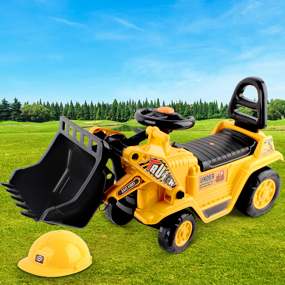 Keezi Kids Ride-On Excavator Bulldozer – Sandpit Digger Pretend Play Car