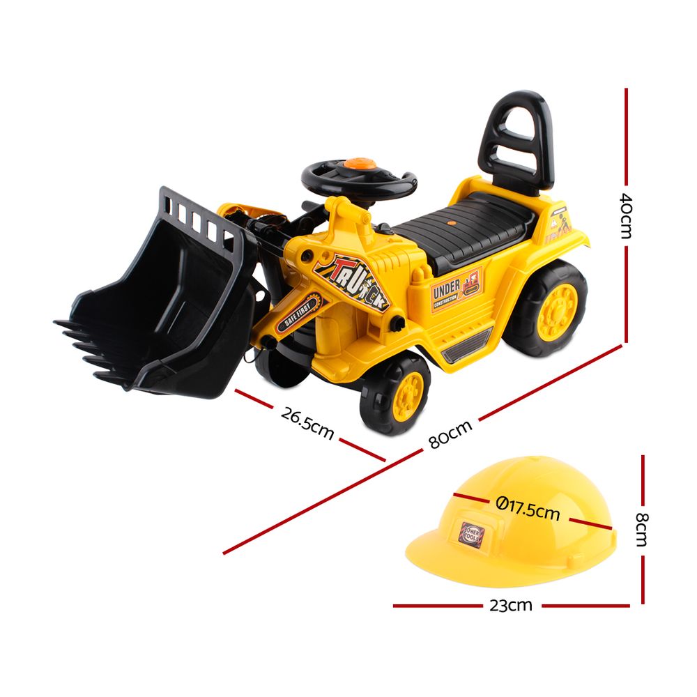 Keezi Kids Ride-On Excavator Bulldozer – Sandpit Digger Pretend Play Car