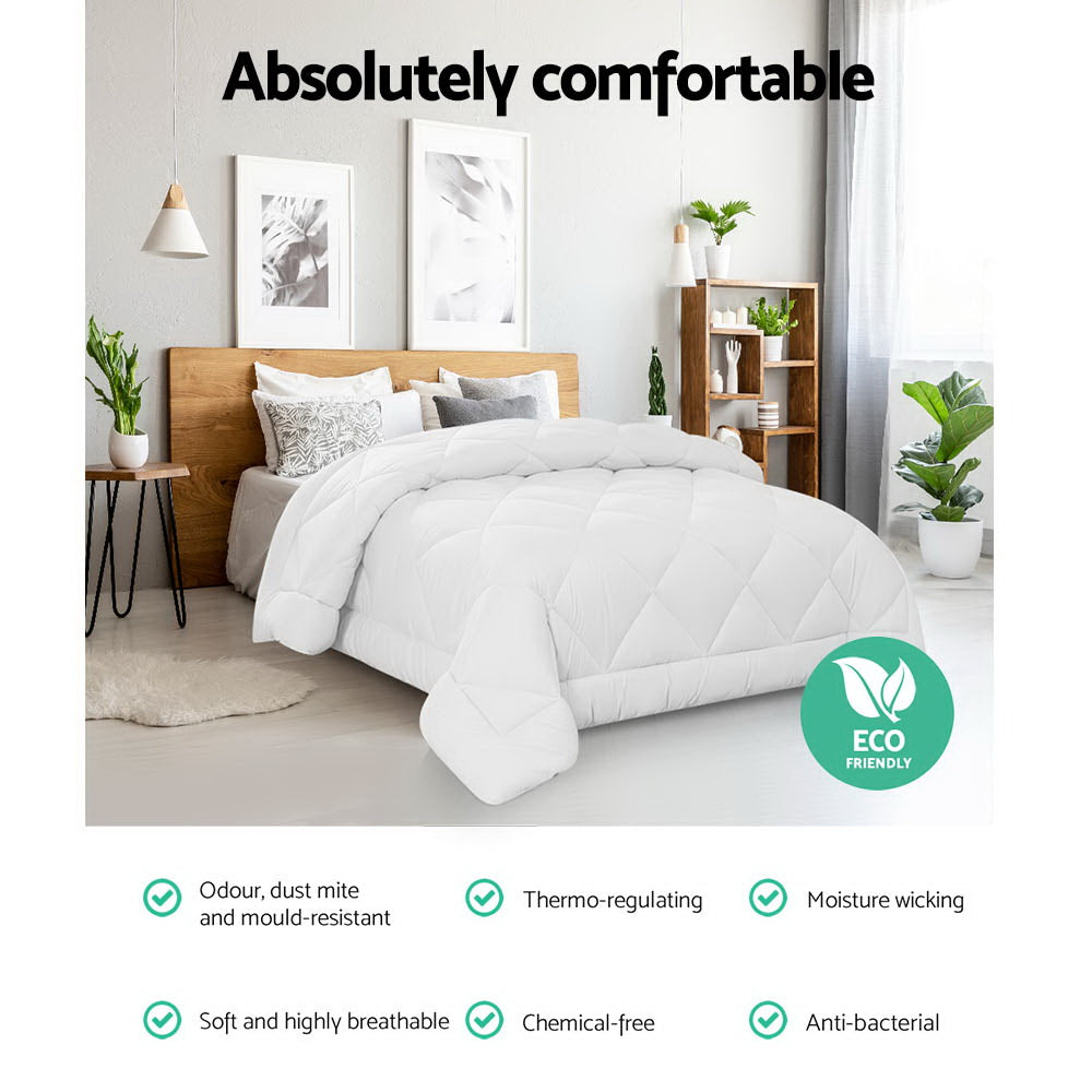 Giselle Bedding 400GSM Bamboo Blend Microfibre Quilt – King