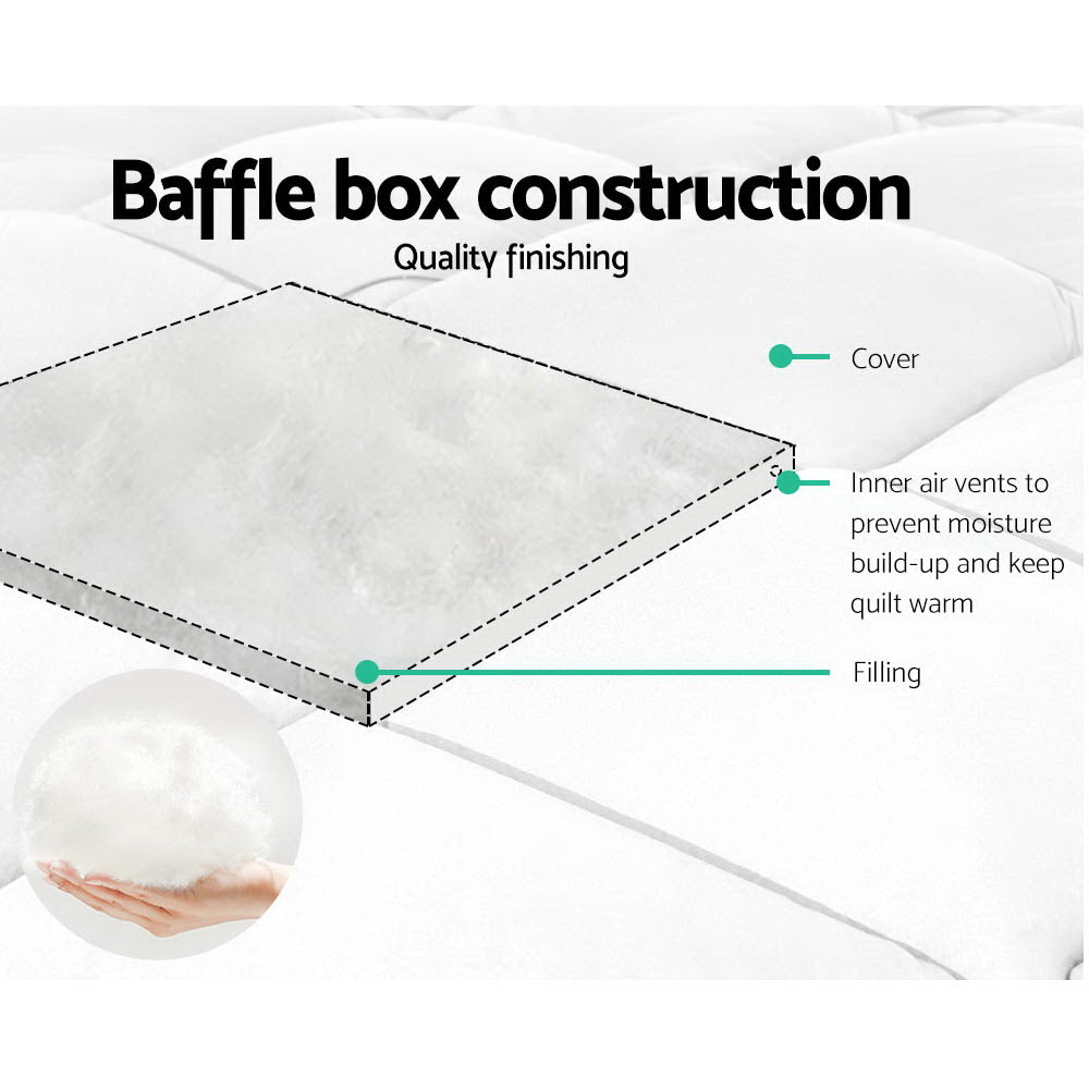 Giselle Bedding 400GSM Bamboo Blend Microfibre Quilt – King