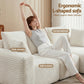 Artiss 3 Seater Modular Sofa Bed Sectional Boneless Couches for Living Room Corduroy Compressed Sofa White