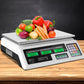 Emajin Digital Kitchen Scale 40KG Platform Scale – LCD Display (White)