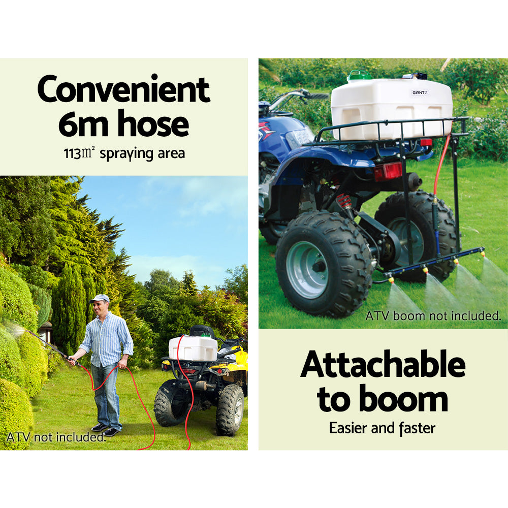 Giantz 50L ATV Weed Sprayer 80 PSI – Garden Spray with 3 Nozzles