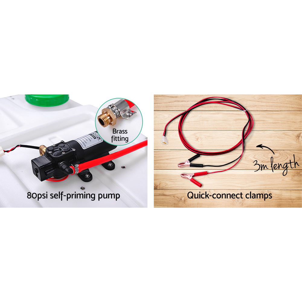 Giantz 50L ATV Weed Sprayer 80 PSI – Garden Spray with 3 Nozzles