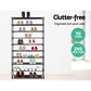 Artiss Stackable Shoe Rack Cabinet 50 Pairs 10-Tier – Black