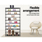 Artiss Stackable Shoe Rack Cabinet 50 Pairs 10-Tier – Black