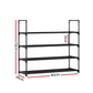 Artiss Shoe Rack 4-tier 16 Pairs Stackable Black