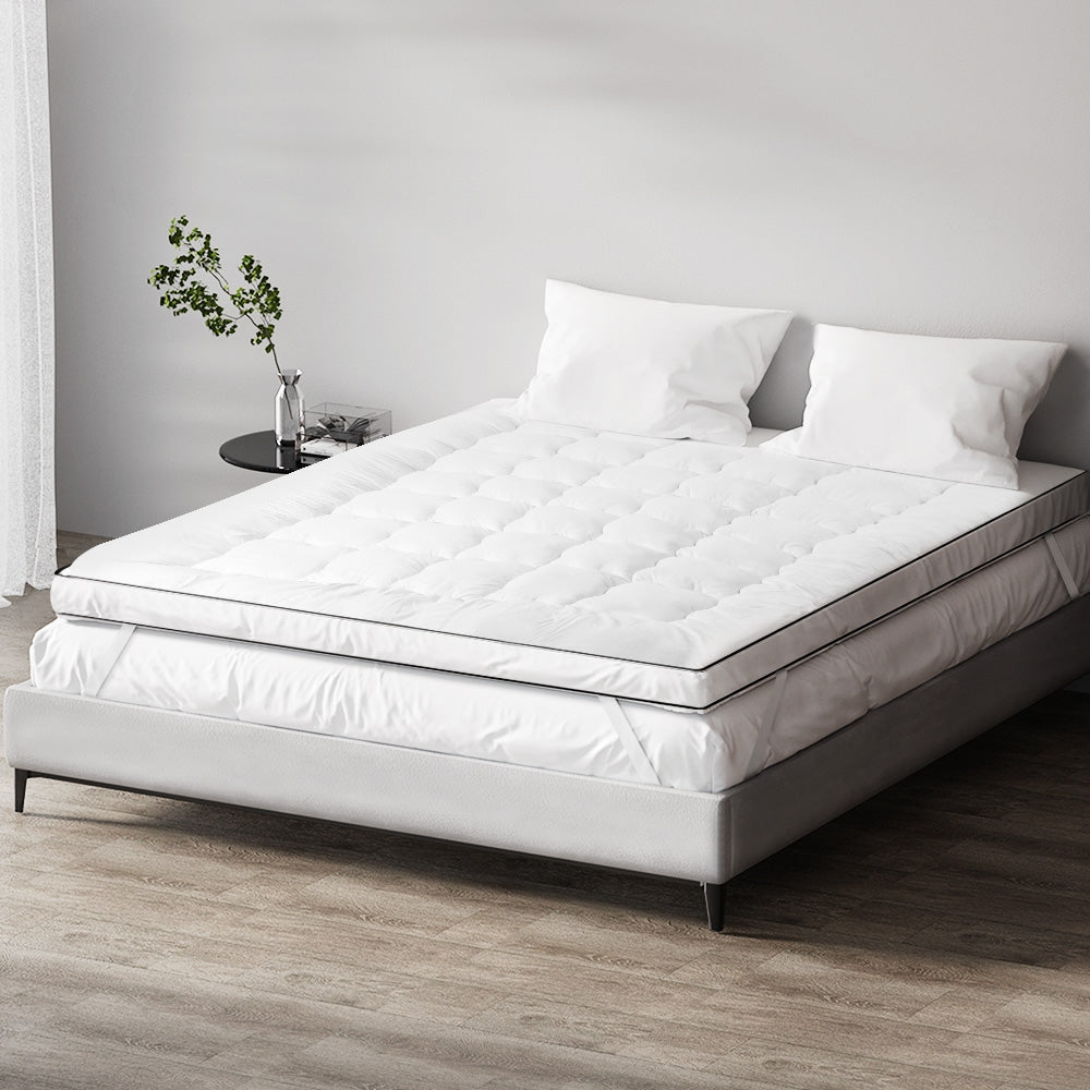 Giselle Bedding Pillowtop Mattress Topper 100% Microfibre – Queen